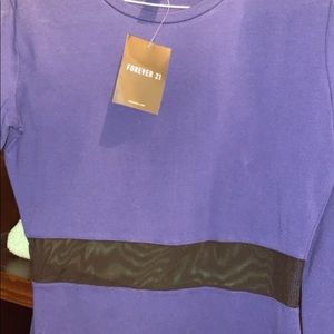 NWT forever21 blue and mesh dress
